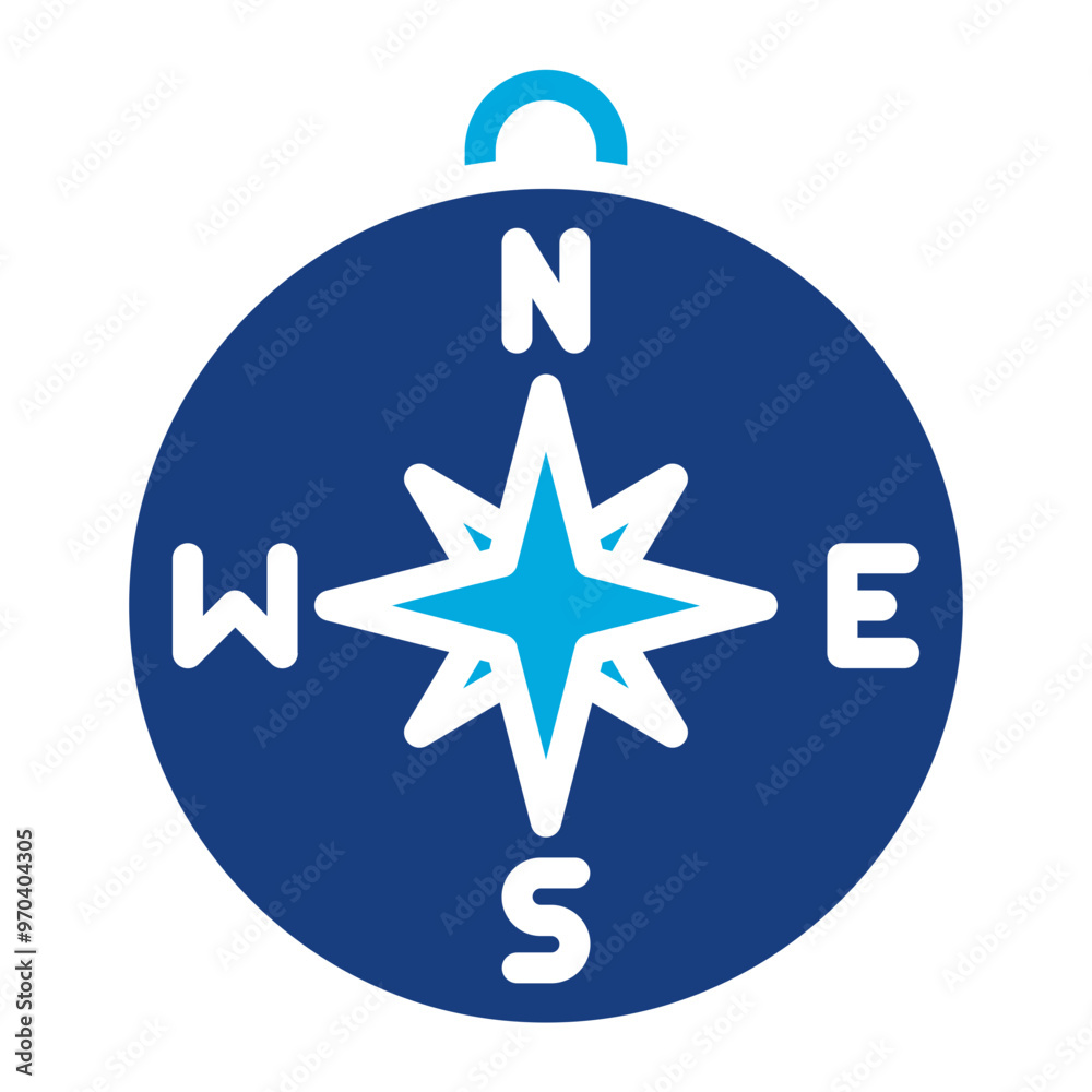 Poster Compass icon vector image. Can be used for World Refugee Day.