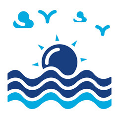 Sunset icon vector image. Can be used for World Refugee Day.
