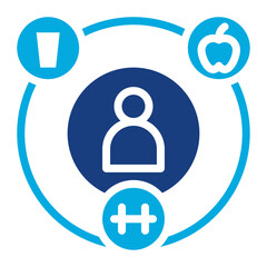 Healthy Lifestyle icon vector image. Can be used for Fitness.