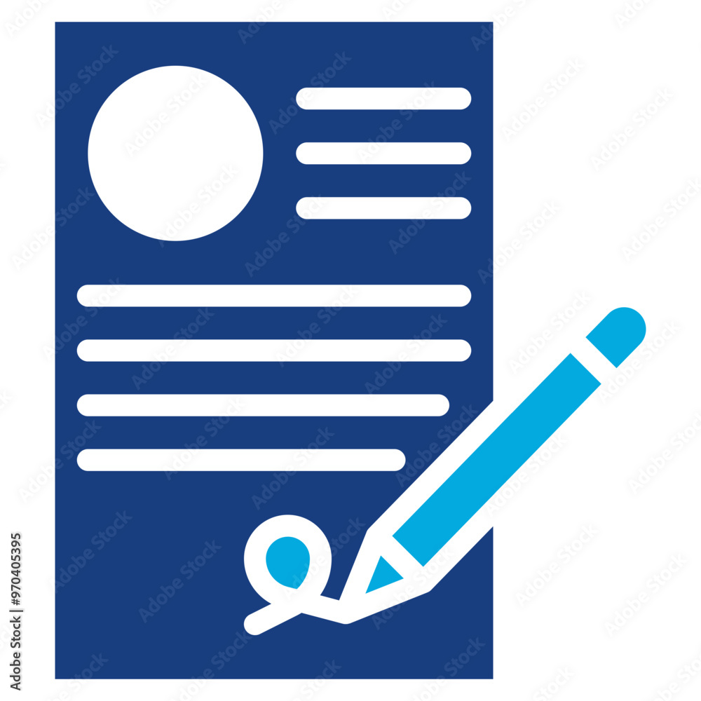 Sticker Contract Signing icon vector image. Can be used for Hiring Process.