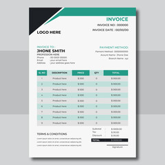 Corporate and business invoice design template design