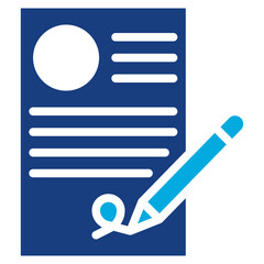 Contract Signing icon vector image. Can be used for Hiring Process.