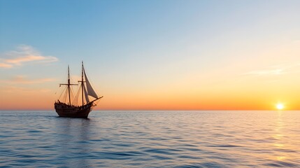Fototapeta premium Columbus Day Public Lecture A Maritime Journey of Discovery - Exploring Cultural Exchanges and Historical Significance in Americas Legacy