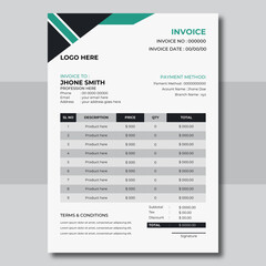 Corporate business Invoice design template.
