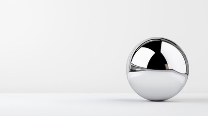 Leadership sticker, 3D chrome style, reflective surfaces, polished finishes, conveys authority, professionalism