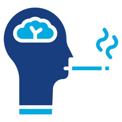 Smoking Related Illness icon vector image. Can be used for Smoking.