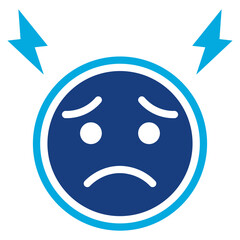 Anxious icon vector image. Can be used for Human Emotions.