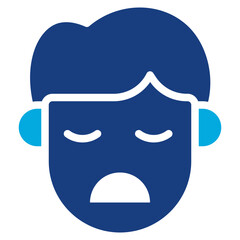 Bored icon vector image. Can be used for Human Emotions.