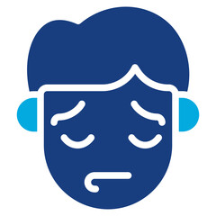 Contemplative icon vector image. Can be used for Human Emotions.