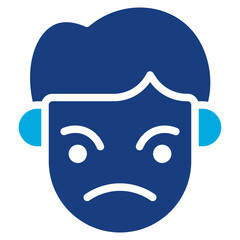Determined icon vector image. Can be used for Human Emotions.