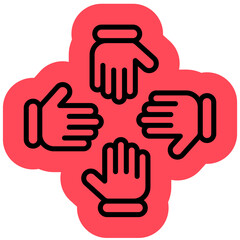 Fototapeta premium Team work for bussines icon
