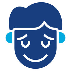 Relieved icon vector image. Can be used for Human Emotions.