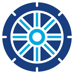 Obraz premium Flat Tire icon vector image. Can be used for Burnout.