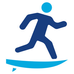 Surfer icon vector image. Can be used for Urban Tribes.