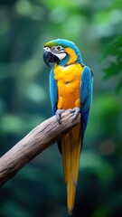 Obraz premium Parrot against an isolated background, showcasing its bright plumage and features in a simple, uncluttered environment.