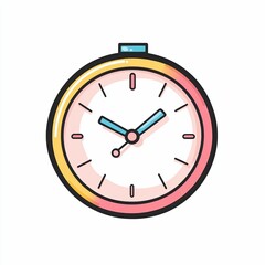 The clock displays a vibrant design, showcasing distinct hour and minute hands. The colorful gradient adds a modern touch to the classic round shape