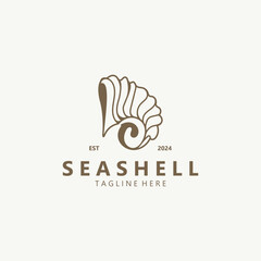 Seashell Logo. Ocean Animals premium quality graphic outline symbols collection