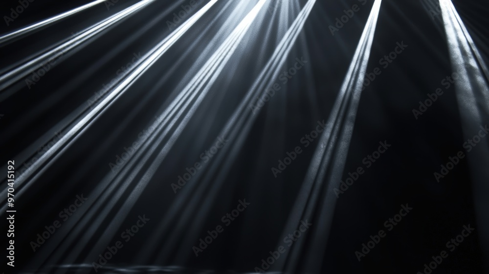 Canvas Prints Light beams on a dark background