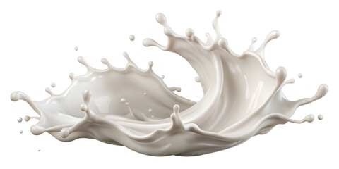  Milk splash, White Silky and smooth, 3d Realistic. isolated on White background. clipping path