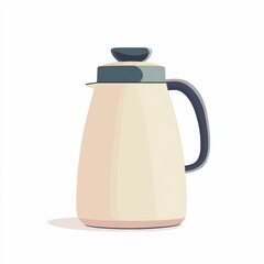 Obraz premium The ceramic coffee pot, featuring a modern design, stands elegantly on a kitchen counter, ready to brew a fresh pot of coffee for any occasion