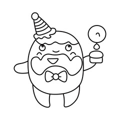 Donuts Character Birthday Cartoon Line art