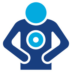 Abdominal Pain icon vector image. Can be used for Body Ache.