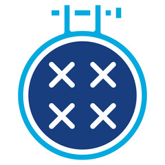 Embroidery Hoop icon vector image. Can be used for Crafting.