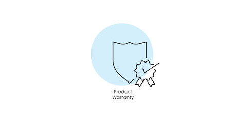 Product Warranty Badge for Quality Assurance - Vector Icon