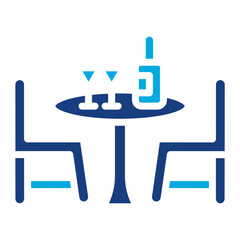 Cruise Dining Table icon vector image. Can be used for Cruiser.