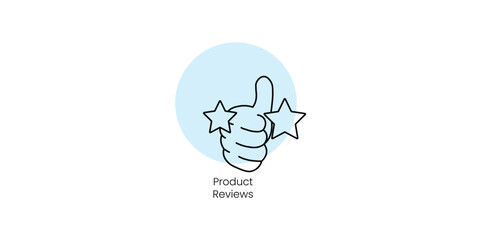 Product Review Star for Customer Feedback - Vector Icon