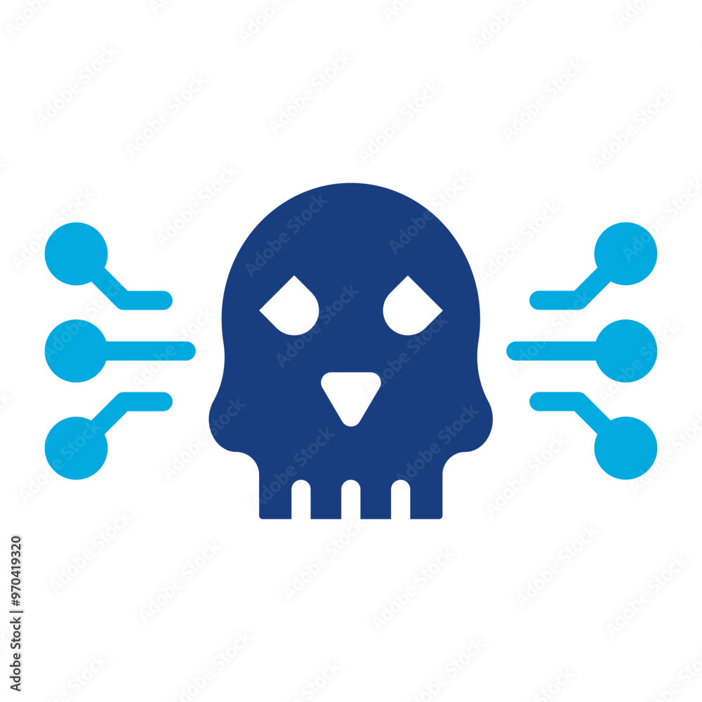 Sticker Cyber Crime icon vector image. Can be used for Information Security.