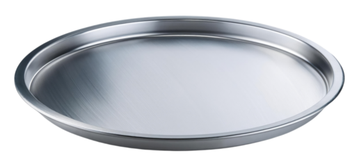 Empty Metal Baking Tray Isolated on Transparent Background