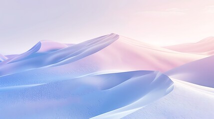 Soft Pastel Sand Dunes in a Dreamy Desert Landscape with Gentle Ripples