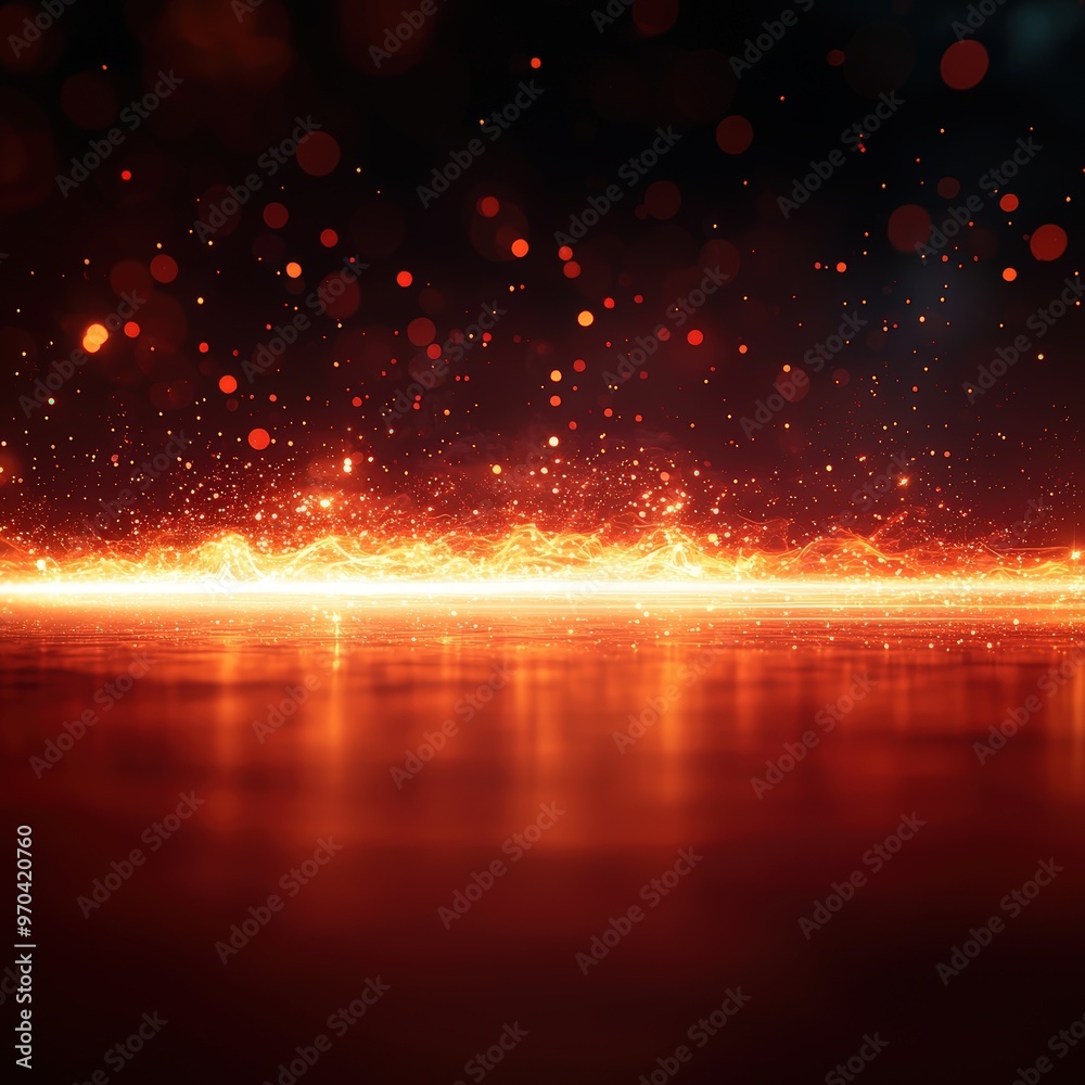 Canvas Prints Fiery sparks on dark background