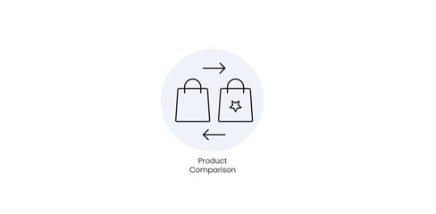 Product Comparison Symbol for Shopping Platforms - Vector Icon