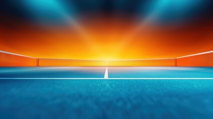 Corporate sponsorship banners at a professional tennis match