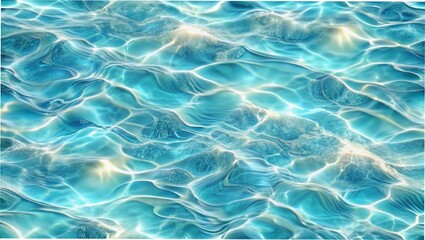 Obraz premium Abstract blue water surface.Marine,oceanic background with shimmering light reflecting off the surface of the water for a soothing and relaxing atmosphere.