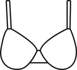 Bra, women underwear line icon. white background Vector illustration.