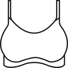 Bra, women underwear line icon. white background Vector illustration.