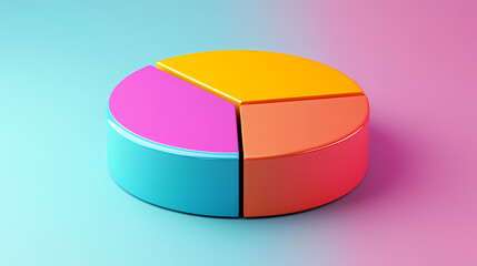 Obraz premium Colorful pie chart data analysis