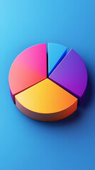 Fototapeta premium Colorful pie chart data analysis