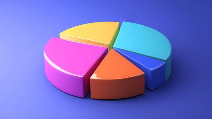 Obraz premium Colorful pie chart data analysis