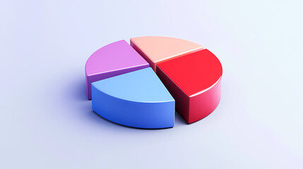Colorful pie chart data analysis