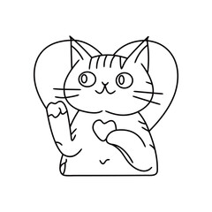 Cat with love, Line art