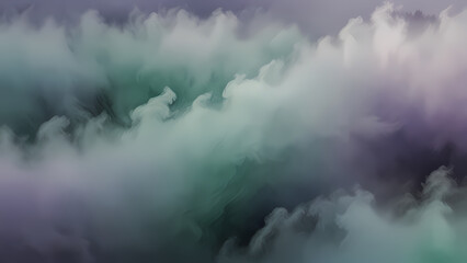 Obraz premium Abstract background of fog swirling in the air, blending with soft pastel colors like lavender, mint green, and sky blue