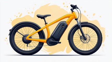Fototapeta premium Electric bikes clipart, element, 3D illustration, realistic, isolated on white background