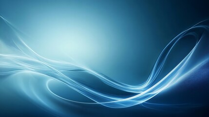 Fototapeta premium Abstract Blue Background with Flowing Lines