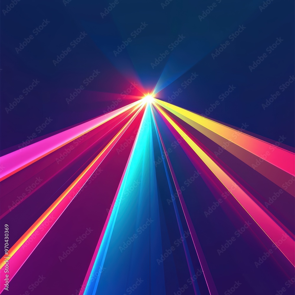 Canvas Prints abstract colorful rays