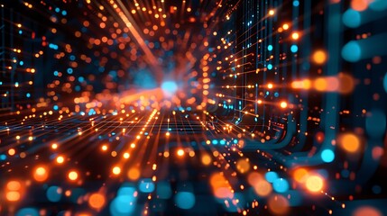 Naklejka premium Data Background, Data, Technology, High Data Transfer Speed, Speed Transfer Concept, Business Data