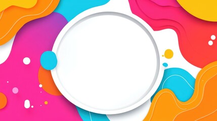 Discover a vibrant circular frame with a gradient, perfectly designed for modern visuals and illustrations.